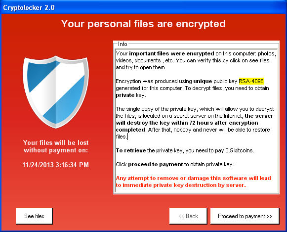 cryptolocker screenshot